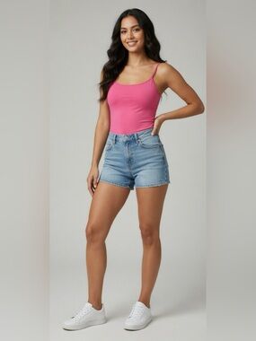 SHEIN Bright Pink Slim Spaghetti Strap Camisole